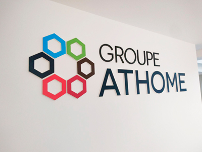 impression_logo_3D_ Groupe construction immobilière Impression 3D logo - Agence de construction immobilière