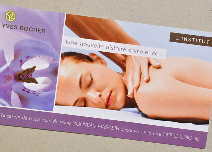 Feuillet promotionnel institut Yves Rocher